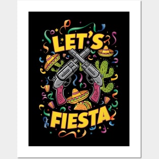 Lets Fiesta Cinco De Mayo Posters and Art